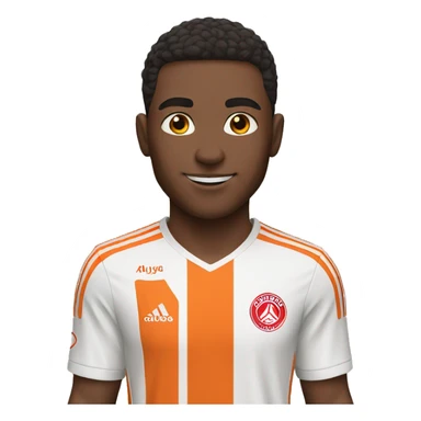 Soccer player in ajax shirt and orange kit sticker