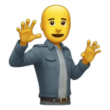 Manos sosteniendo un cartel sticker