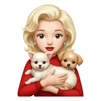 Marilyn Monroe, with cute dog sticker