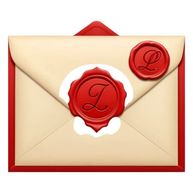 Cream-colored romantic Letter Envelope  sticker