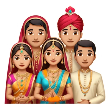 Indian wedding 2 couples  sticker