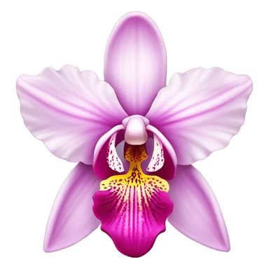 pink orchid flower sticker