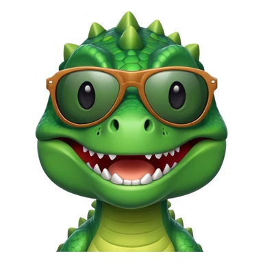 dinosaur wearing sunglasses sticker