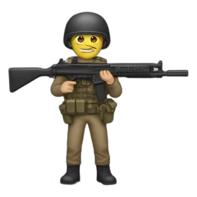 Personne tenant e arme sticker