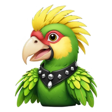 punk parrot vocalist singing sticker