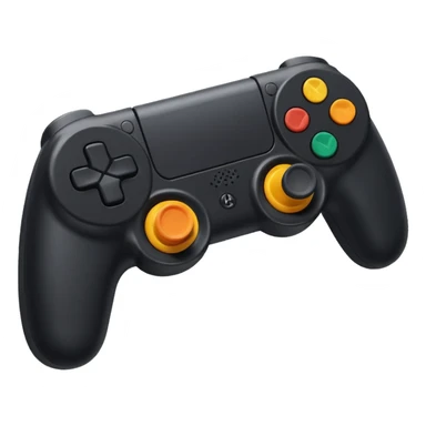 A black play station handle  sticker