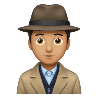 Man with a hat and jacket that can't talk sticker