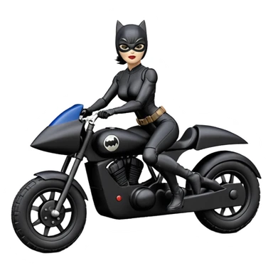 1:24 scale toy sexy fenders on Catwoman’s buxom attractive armored midnight-colored tight outfit from tv series style dark knight movie stealthy accurate sporty safe deluxe off-road fast pursuit prototype concept car (black hair, sitting driving aggressively) rally vehicle  sticker