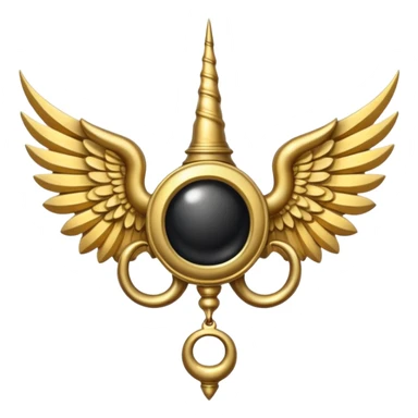 holy emblem with black wings with horn sticker