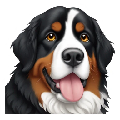 bernese mountain dog with thin white stripe on snout sticker