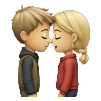 Boy kiss girl sticker
