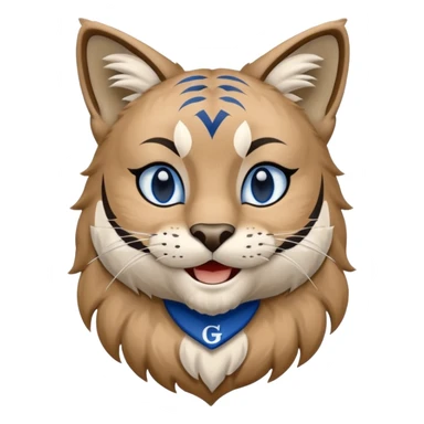 Georgia College and State University Bobcat mascot emoji copy and paste sticker