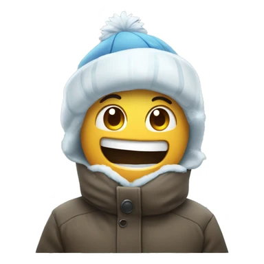 Excited freezing cold  sticker