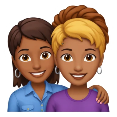 Lesbian emoji Guyanese Masc and mixed fem sticker