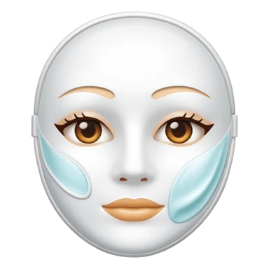 a white skincare beauty mask pack for face, except on the face, just only product sticker