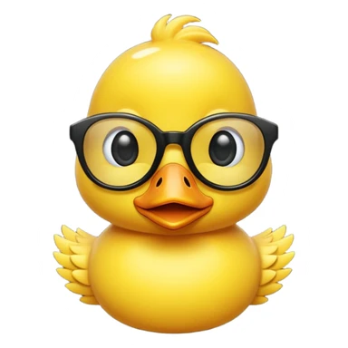 dame un pato amarillo con lentes de sol, lentes negros sticker