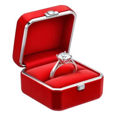Diamond Ring in Simple Red Box sticker