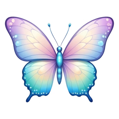 white pale pastel ombre sparkly butterfly with more bright obvious sparkles everywhere sticker