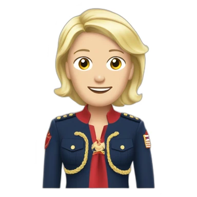 Marine le pen en claquettes sticker
