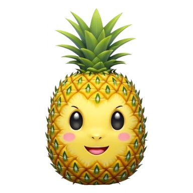 Pineapple labubu sticker