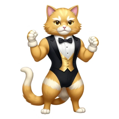 Giant Pussy Gay King Kong Super duper Transcendent celestial infinity cosmic galactic energy Mega neon unicorn dragon hydra hyper rare golden penguin Golden Divine god angel Omni Black and white Super muscular Buff sigma Gigachad cat full body tuxedo colored  sticker