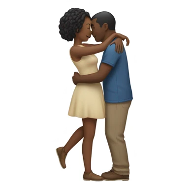 Me and my boyfriend hugging each other and the sea behind us sticker