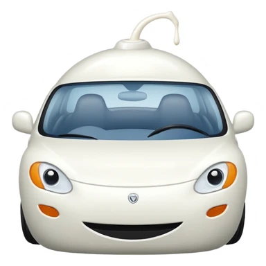 Voiture qui ressemble a un Pot de yaourt sticker