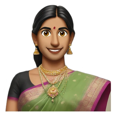 Rishi Sunak bindi wearing a sari Houses of Parliament sticker