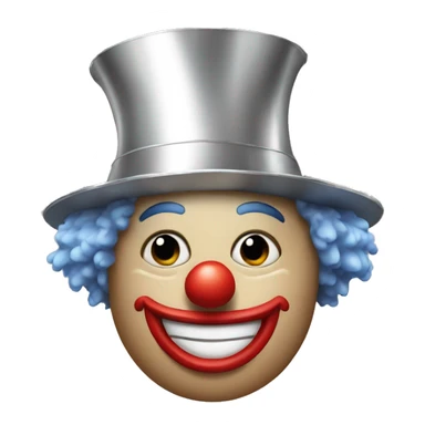 Clown with a tinfoil hat sticker
