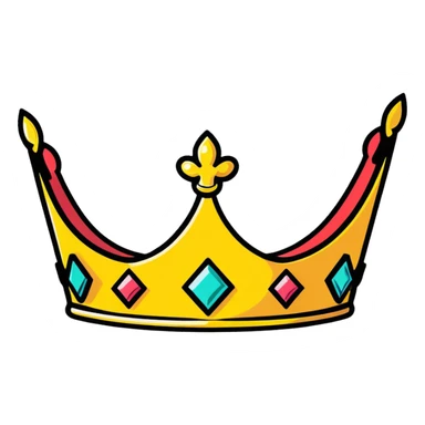 fancy king's crown with gems sticker