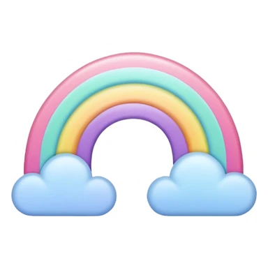 Girly Pastel rainbow sticker