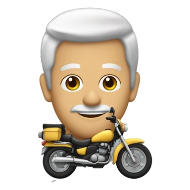 político homem de 38 anos em cima de uma moto acenando.  sticker