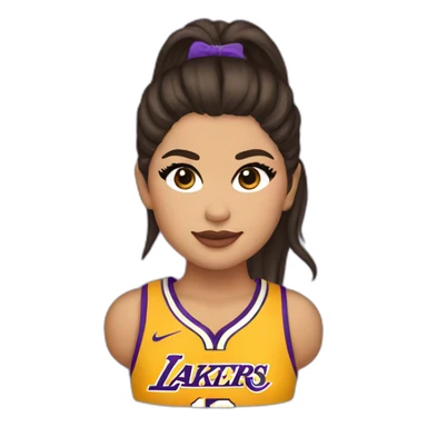selena gomez wearing lakers jersey sticker