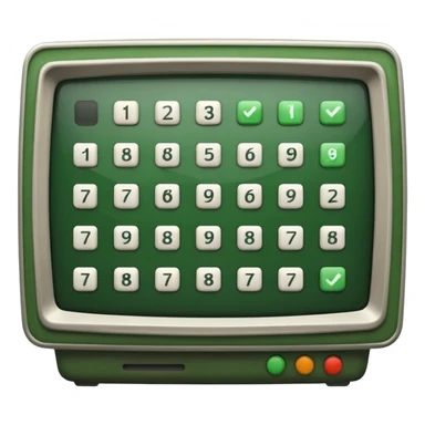 mac os icon code computer retro terminal, black, green white, numbers and code lines on the screen sticker