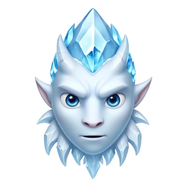 ice creature portrait, head and shoulders only, frozen crystal skin, glowing blue eyes, frost aura, sharp icy textures, fantasy winter vibe, 3D cartoon, mobile game icon style, clean background, no text, no watermark
 sticker