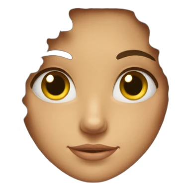 curly brunette girl with a puzzle sticker