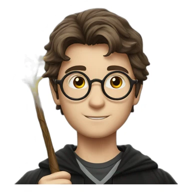 Harry Potter with magic wand sticker