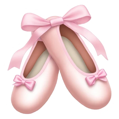 Light pink ballet bow slippers sticker