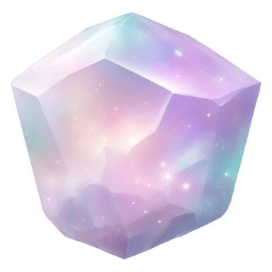 Pastel white iridescent nebula crystal sticker