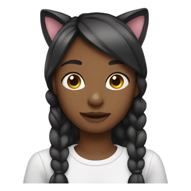 girl with cat ears sticker