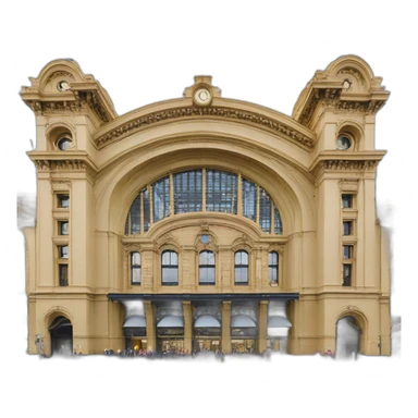 melbourne flinders station facade sticker