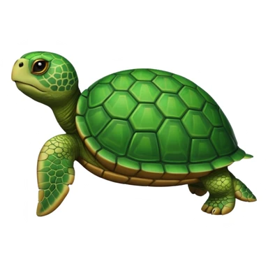 turtle moving forward, calm sticker