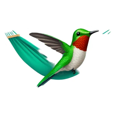 hummingbird in a hammock sticker