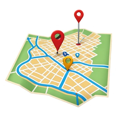 a map of vienna with a pin on it sticker