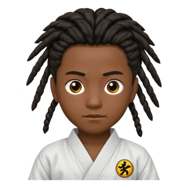 karate kid, black skin, dreadlocks sticker