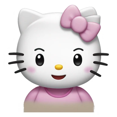 Hello kitty smiling sticker