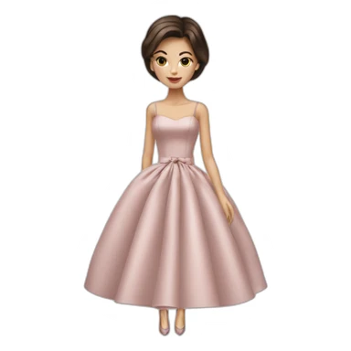 Brunette lady Dior dress  sticker