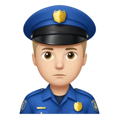 Police man wearing Blue uniform sticker