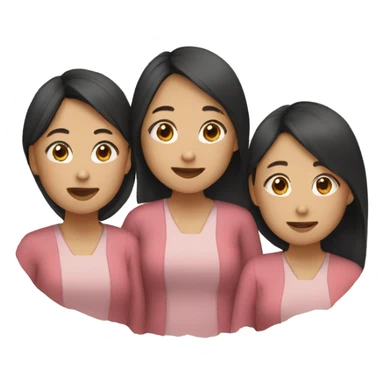 Three asian sisters  sticker