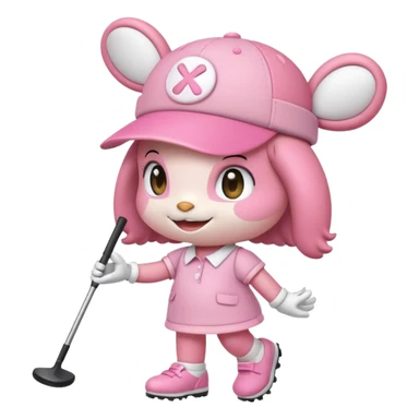 my melody golfing sticker